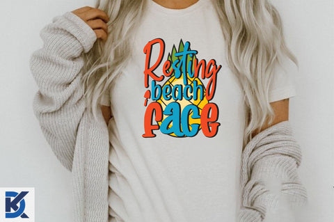 Resting beach face SVG SVGista 