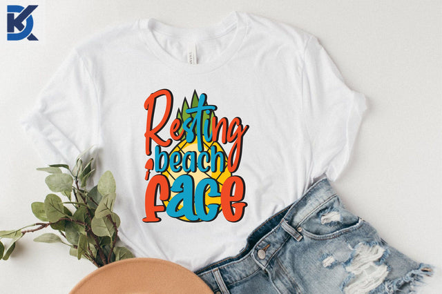 Resting beach face SVG SVGista 