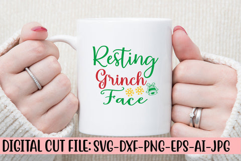 Resting Grinch Face SVG Design SVG Syaman 