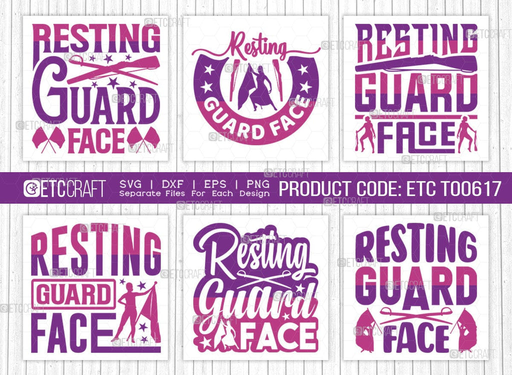 Resting Guard Face SVG Bundle, Marching Band Svg, Color Guard Svg ...
