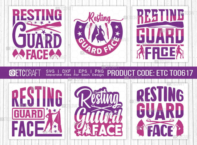 Resting Guard Face SVG Bundle, Marching Band Svg, Color Guard Svg, Color Guard Mom Svg, Color Guard Flag Svg, Color Guard Quotes, ETC T00617 SVG ETC Craft 