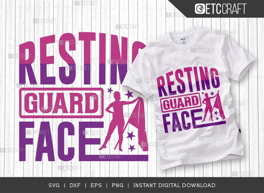 Resting Guard Face SVG Cut File, Marching Band Svg, Color Guard Svg ...