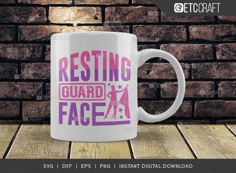 Resting Guard Face SVG Cut File, Marching Band Svg, Color Guard Svg, Color Guard Mom Svg, Color Guard Flag Svg, Color Guard Quotes, ETC T00617 SVG ETC Craft 