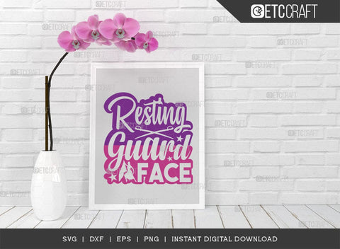 Resting Guard Face SVG Cut File, Marching Band Svg, Color Guard Svg, Color Guard Mom Svg, Color Guard Flag Svg, Color Guard Quotes, ETC T00617 SVG ETC Craft 