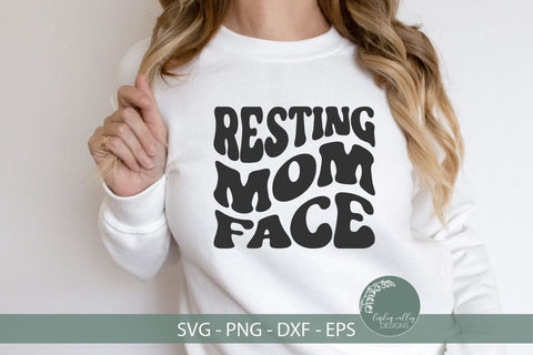 Resting Mom Face SVG-Funny Mom SVG-Retro SVG SVG Linden Valley Designs 