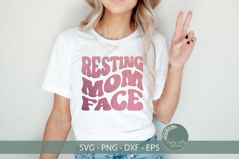 Resting Mom Face SVG-Funny Mom SVG-Retro SVG SVG Linden Valley Designs 
