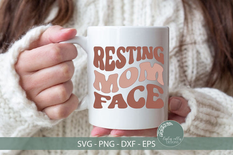 Resting Mom Face SVG-Funny Mom SVG-Retro SVG SVG Linden Valley Designs 