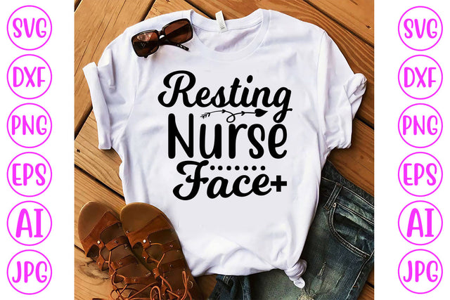Resting Nurse Face SVG Cut File SVG Syaman 