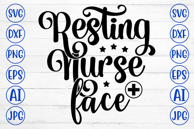 Resting Nurse Face SVG Cut File SVG Syaman 