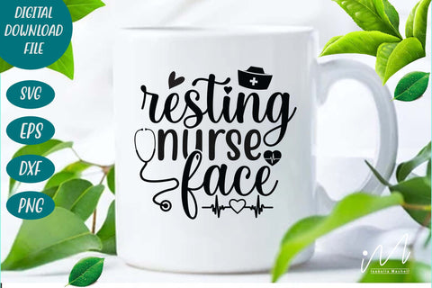 Resting nurse face svg SVG Isabella Machell 