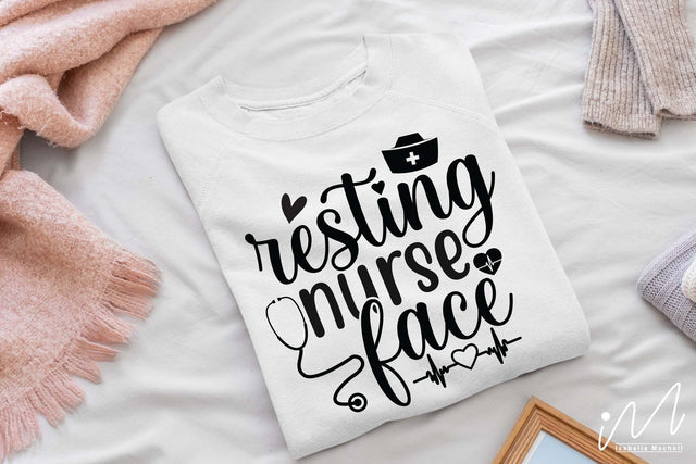 Resting nurse face svg SVG Isabella Machell 
