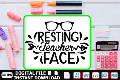 Resting Teacher Face SVG Craftlabsvg24 