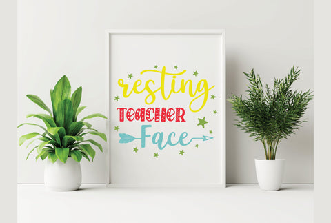 Resting Teacher Face SVG SVG Creativeart88 