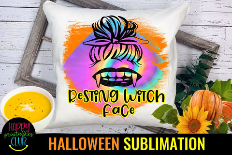 Resting Witch Face Halloween Sublimation- Resting Witch Face Sublimation Happy Printables Club 