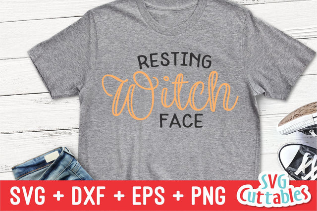 Resting Witch Face | Halloween Svg Cuttables 