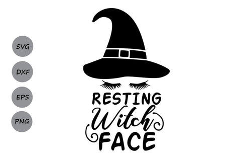 Resting Witch Face| Halloween SVG Cutting Files SVG CosmosFineArt 