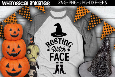Resting Witch Face-Halloween SVG SVG Whimsical Inklings 