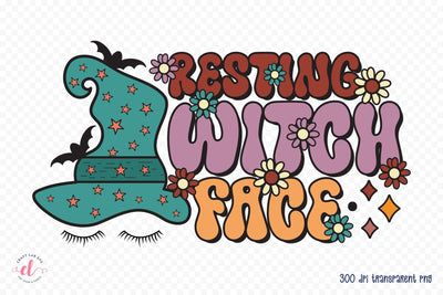 Resting Witch Face, Halloween Witch Sublimation Sublimation CraftLabSVG 