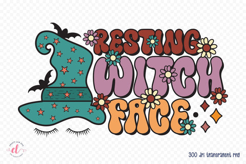 Resting Witch Face, Halloween Witch Sublimation Sublimation CraftLabSVG 