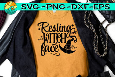 Resting Witch Face Hat - SVG PNG DXF EPS SVG On the Beach Boutique 