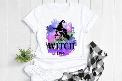 Resting Witch Face PNG | Funny Halloween Sublimation Design Sublimation B Renee Design 