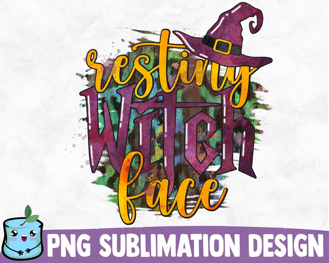 Resting Witch Face Sublimation Design Sublimation MintyMarshmallows 