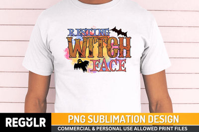 Resting witch face Sublimation PNG, Halloween Sublimation Design Sublimation Regulrcrative 