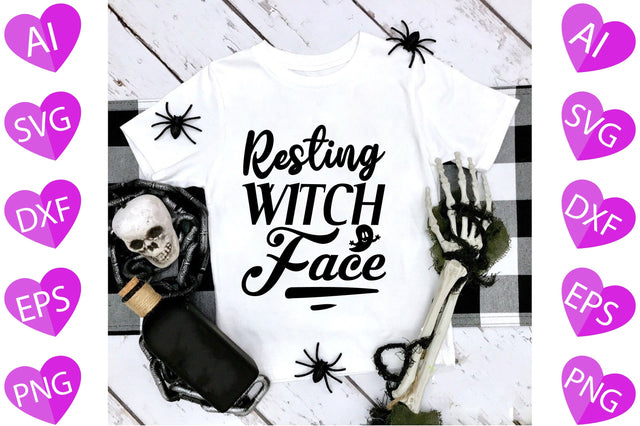 Resting Witch Face SVG CraftlabSvg29 