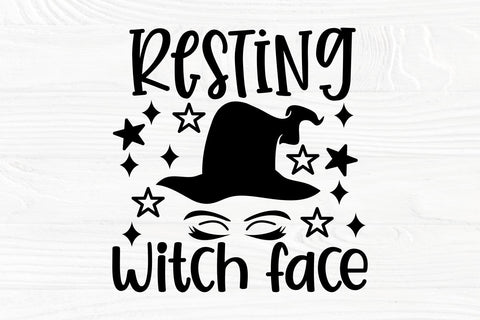 Resting Witch Face SVG Cut File, Halloween Svg Png SVG TonisArtStudio 