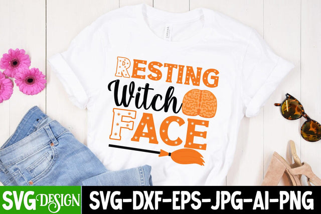 Resting Witch Face SVG Cut File, Resting Witch Face PNG ,Halloween SVG Design, Halloween Quotes, Halloween Sublimation Design, Halloween Saying SVG Cut File, Halloween SVG Cut File SVG BlackCatsMedia 