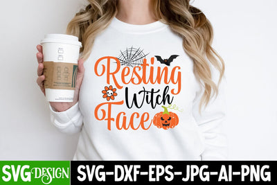 Resting Witch Face SVG Cut File, Resting Witch Face Sublimation Design, Resting Witch Face PNG, Resting Witch Face SVG Quotes SVG BlackCatsMedia 