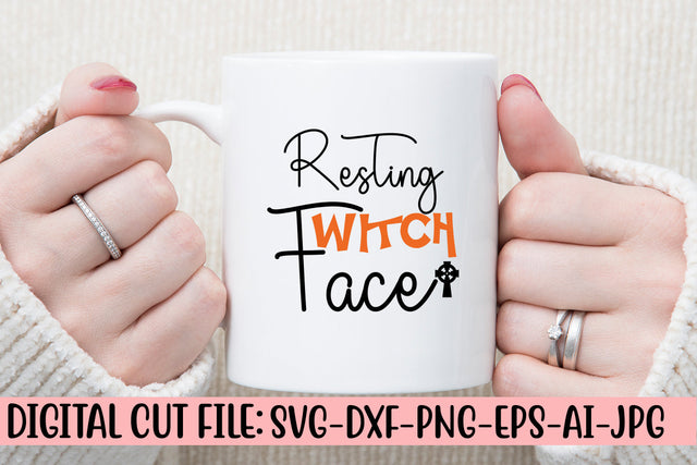 Resting Witch Face SVG Cut File SVG Syaman 