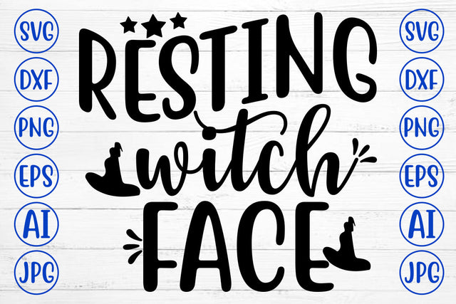 RESTING WITCH FACE SVG Cut File SVG Syaman 