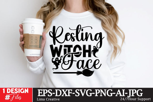 Resting Witch Face SVG Cute File SVG Insomnia Std 