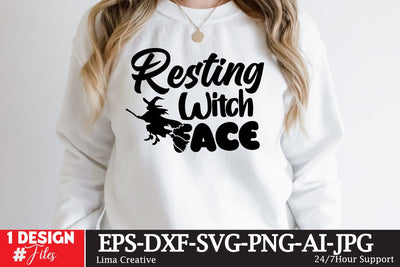 Resting Witch Face SVG Cute File SVG Insomnia Std 
