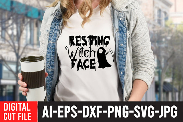 Resting Witch Face SVG Design SVG BlackCatsMedia 