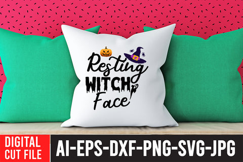 Resting Witch Face SVG Design SVG BlackCatsMedia 