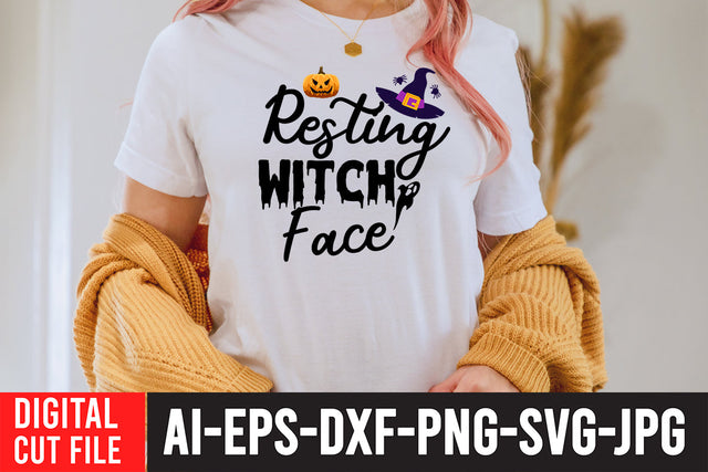 Resting Witch Face SVG Design SVG BlackCatsMedia 