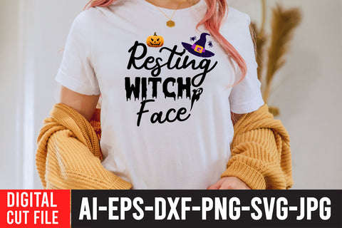 Resting Witch Face SVG Design SVG BlackCatsMedia 