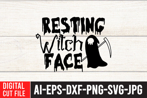 Resting Witch Face SVG Design SVG BlackCatsMedia 