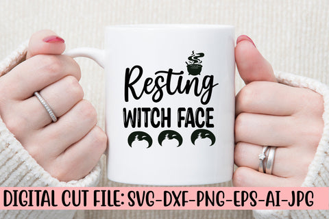 Resting Witch Face SVG Desogn SVG Syaman 