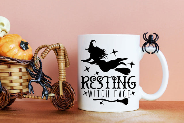 Resting Witch Face SVG Funny Halloween Quotes SVG dapiyupi store 