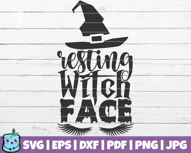Resting Witch Face SVG MintyMarshmallows 