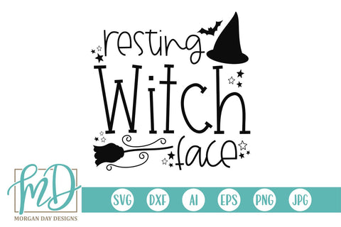 Resting Witch Face SVG SVG Morgan Day Designs 