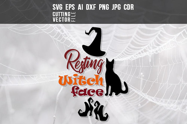 Resting Witch Face SVG SVG VectorSVGdesign 