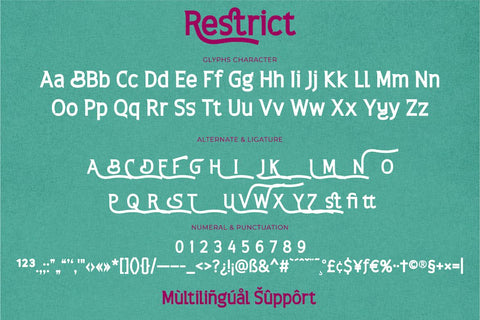 Restrict Font twinletter 