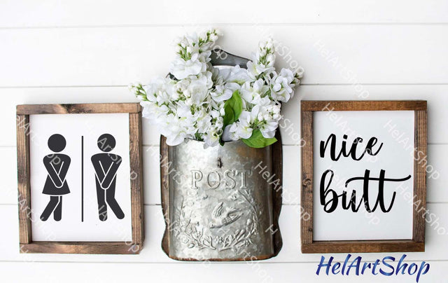 Restroom Sign Svg, Funny Bathroom Svg SVG _HelArtShop_ 