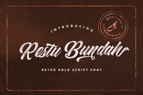 Restu Bundah - Retro Bold Script Font Font StringLabs 