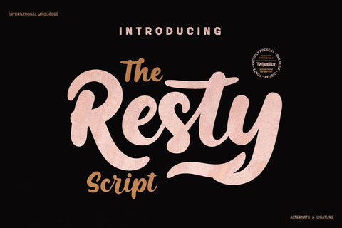 Resty Font twinletter 
