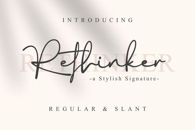 Rethinker - Stylish Signature Font Dumadistyle 